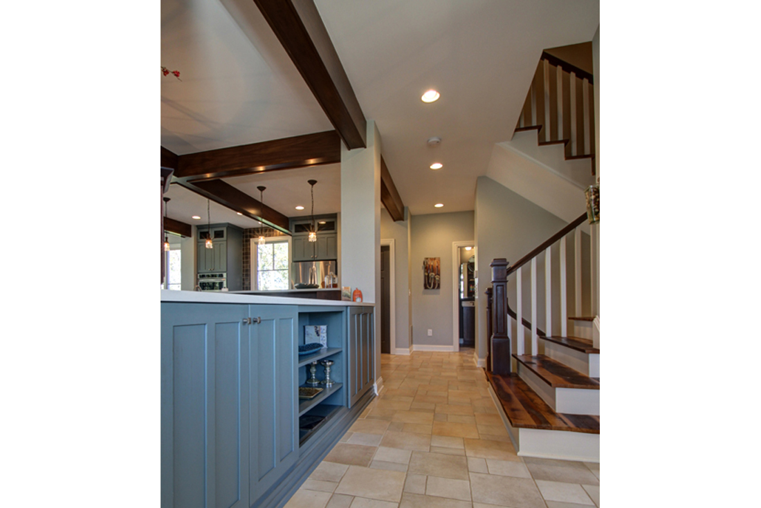 craftsman custom home hallway