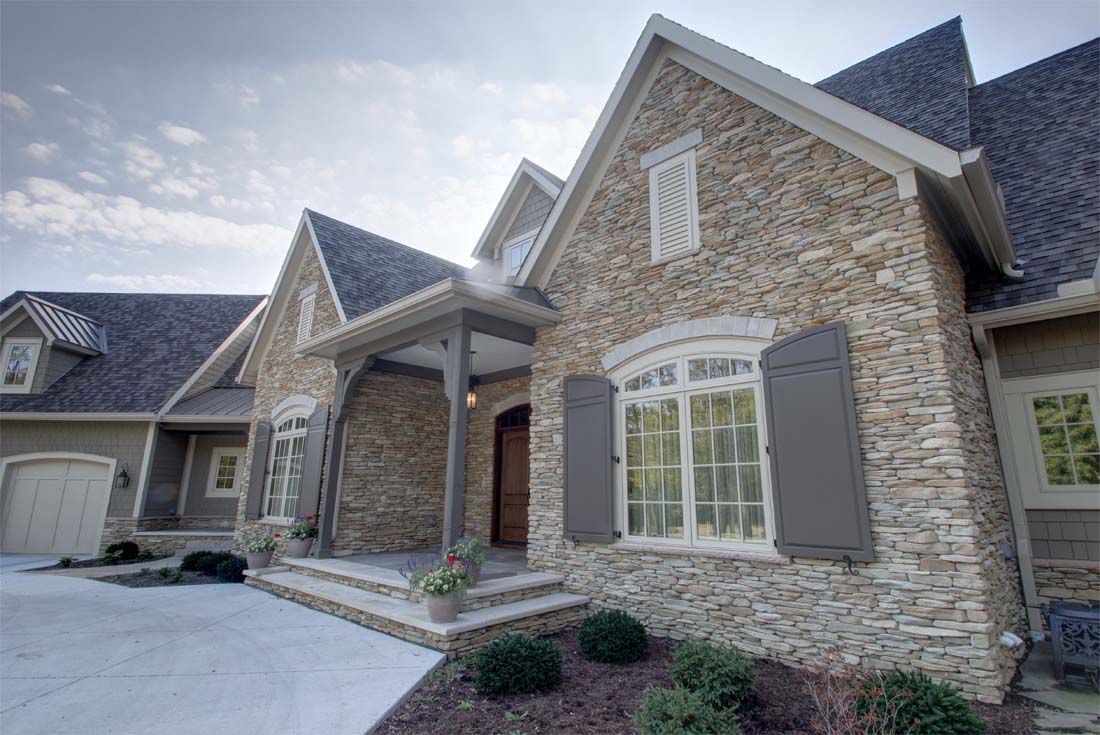 fiber cement siding and cultured stone